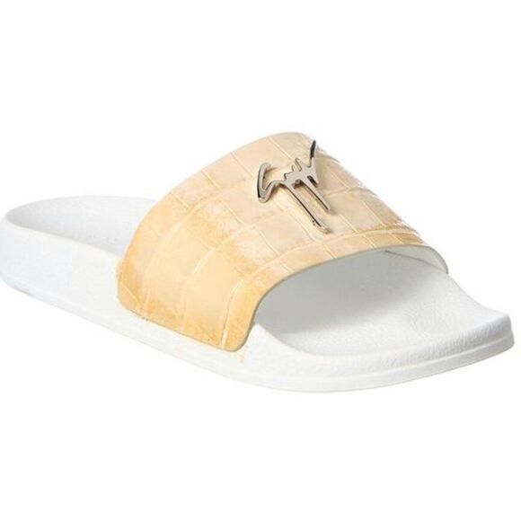 Giuseppe Zanotti Newlaburela Croc-embossed Leather Slide size 38 - Picture 2 of 8